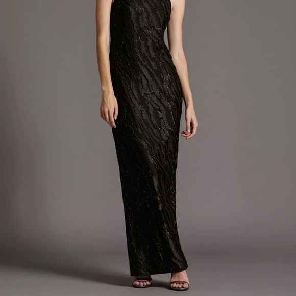NWT Halston CLIP JACQUARD GOWN - Picture 4 of 13